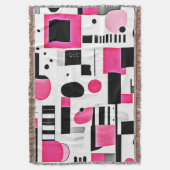 Pop-Art-Rosa-Geometrie-Design Decke (Vorderseite Vertikal)