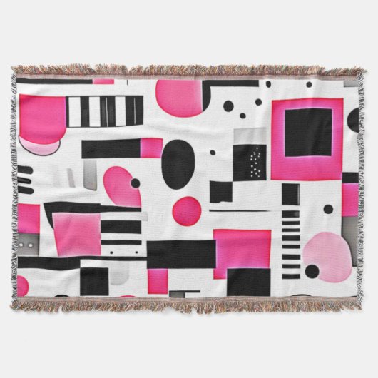 Pop-Art-Rosa-Geometrie-Design Decke (Vorderseite)
