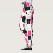 Pop-Art-Rosa-Geometrie-Design Leggings (Links)