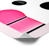 Pop-Art-Rosa-Geometrie-Design Poster (Ecke)
