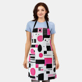 Pop-Art-Rosa-Geometrie-Design Schürze (Getragen)
