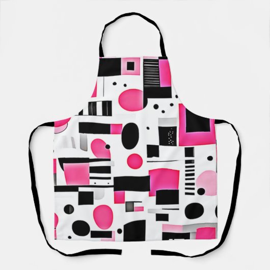 Pop-Art-Rosa-Geometrie-Design Schürze (Vorderseite)
