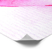 Pop Art rosa Herzvalentin Poster (Ecke)