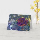 Pop Art Rote Rose Karte (Gelbe Blume)