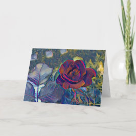 Pop Art Rote Rose Karte