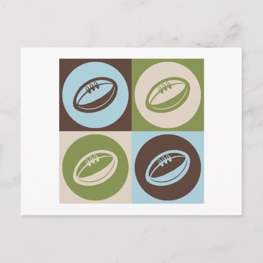 Pop Art Rugby Postkarte (Vorderseite)