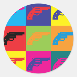 Pop Art Runder Aufkleber