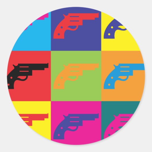 Pop Art Runder Aufkleber (Vorderseite)