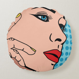 Pop Art Rundes Kissen