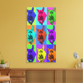 Pop Art Running Dackel Ohren flattern Leinwanddruck (Insitu (Wohnzimmer))