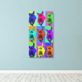 Pop Art Running Dackel Ohren flattern Leinwanddruck (Insitu (Holzboden))