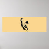 Pop Art Running Horse Artwork Browny Beige Poster (Vorne)