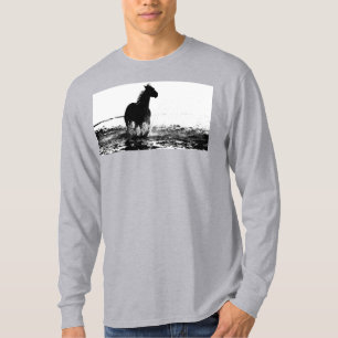 Pop Art Running Ross Template Elegant Grau T-Shirt