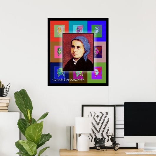 Pop Art Saint Bernadette Poster (Heimbüro)