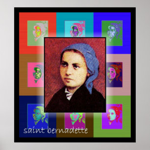 Pop Art Saint Bernadette Poster