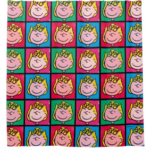 Pop Art Sally | Mod für Ihr Muster Duschvorhang (Vorderseite)