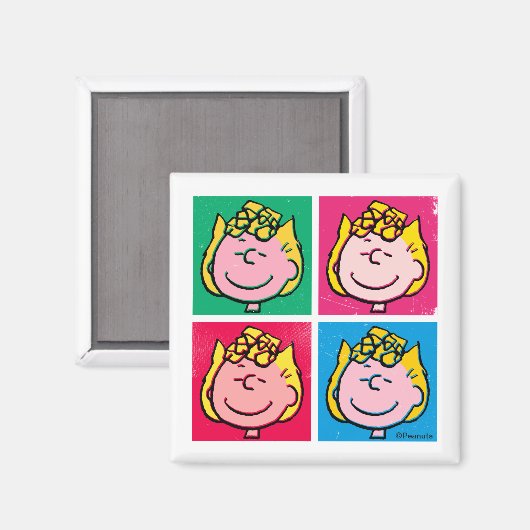 Pop Art Sally | Mod für Ihr Muster Magnet (Vorderseite/Rückseite)