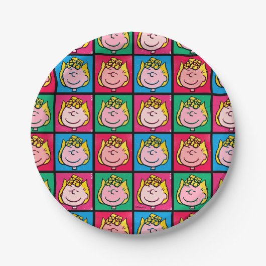 Pop Art Sally | Mod für Ihr Muster Pappteller (Vorderseite)