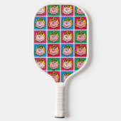 Pop Art Sally | Mod für Ihr Muster Pickleball Schläger (Rückseite)