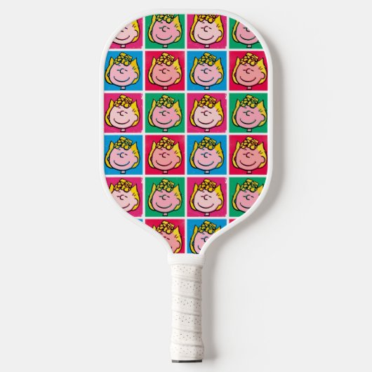 Pop Art Sally | Mod für Ihr Muster Pickleball Schläger (Vorderseite)