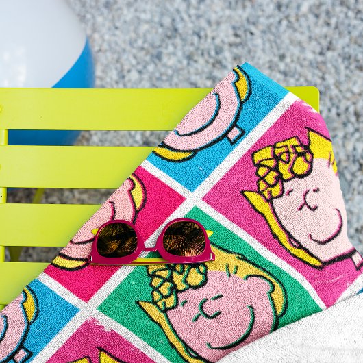 Pop Art Sally | Mod für Ihr Muster Strandtuch