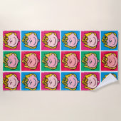 Pop Art Sally | Mod für Ihr Muster Strandtuch (Vorderseite)