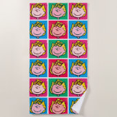 Pop Art Sally | Mod für Ihr Muster Strandtuch (Vorderseite)