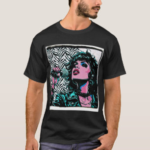 Pop-Art-Sänger Teal Pink Musiker Musikliebhaber  T-Shirt