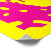 Pop Art Santa Gelb Rosa Poster (Ecke)