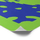 Pop Art Santa Green Poster (Ecke)