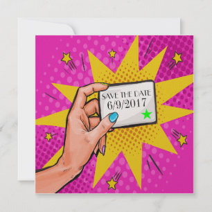 Pop Art Save the Date Einladung