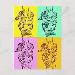 Pop Art Schlangen Postkarte