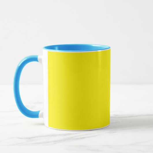Pop Art Schnappgelb und blau Tasse (Links)
