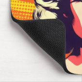 Pop-Art-Schönheit Frau Mousepad (Ecke)