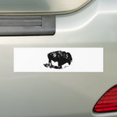 Pop Art Schwarz-weiß Buffalo Bison Silhouette Autoaufkleber (Auf Auto)
