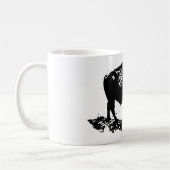Pop Art Schwarz-weiß Buffalo Bison Silhouette Kaffeetasse (Links)