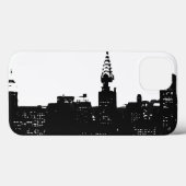 Pop Art Schwarz-weiß NY Manhattan Case-Mate iPhone Hülle (Rückseite (Horizontal))