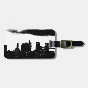 Pop Art Schwarz-weiß NYC New York City Gepäckanhänger
