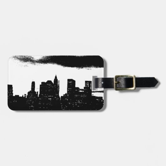 Pop Art Schwarz-weiß NYC New York City Gepäckanhänger (Vorderseite horizontal)