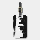 Pop Art Schwarz-weiß NYC New York City Gepäckanhänger (Vorderseite vertikal)