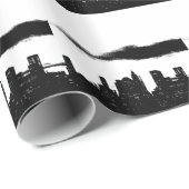 Pop Art Schwarz-weiß NYC New York City Geschenkpapier (Rolleneckpunkt)