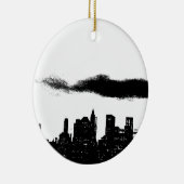 Pop Art Schwarz-weiß NYC New York City Keramik Ornament (Rechts)