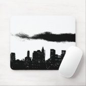 Pop Art Schwarz-weiß NYC New York City Mousepad (Mit Mouse)