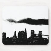 Pop Art Schwarz-weiß NYC New York City Mousepad (Vorne)