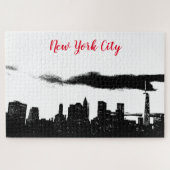 Pop Art Schwarz-weiß NYC New York City Puzzle (Horizontal)