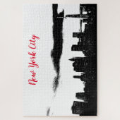 Pop Art Schwarz-weiß NYC New York City Puzzle (Vertikal)