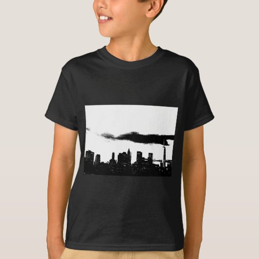 Pop Art Schwarz-weiß NYC New York City T-Shirt (Vorderseite)