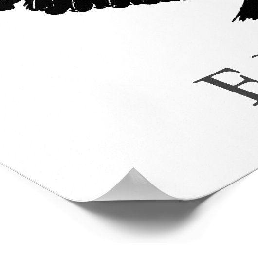 Pop Art Schwarz-weiße Freiheit Adler Landing Poste Poster (Ecke)