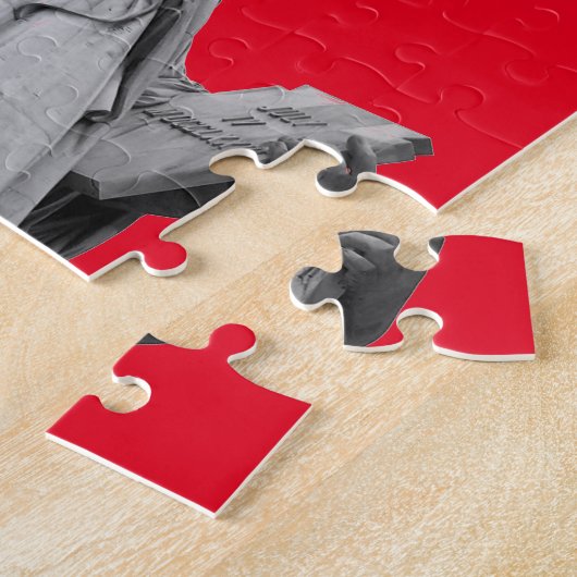 Pop Art Schwarz-weiße Freiheitsstatue Puzzle (Seite)