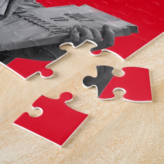 Pop Art Schwarz-weiße Freiheitsstatue Puzzle (Seite)